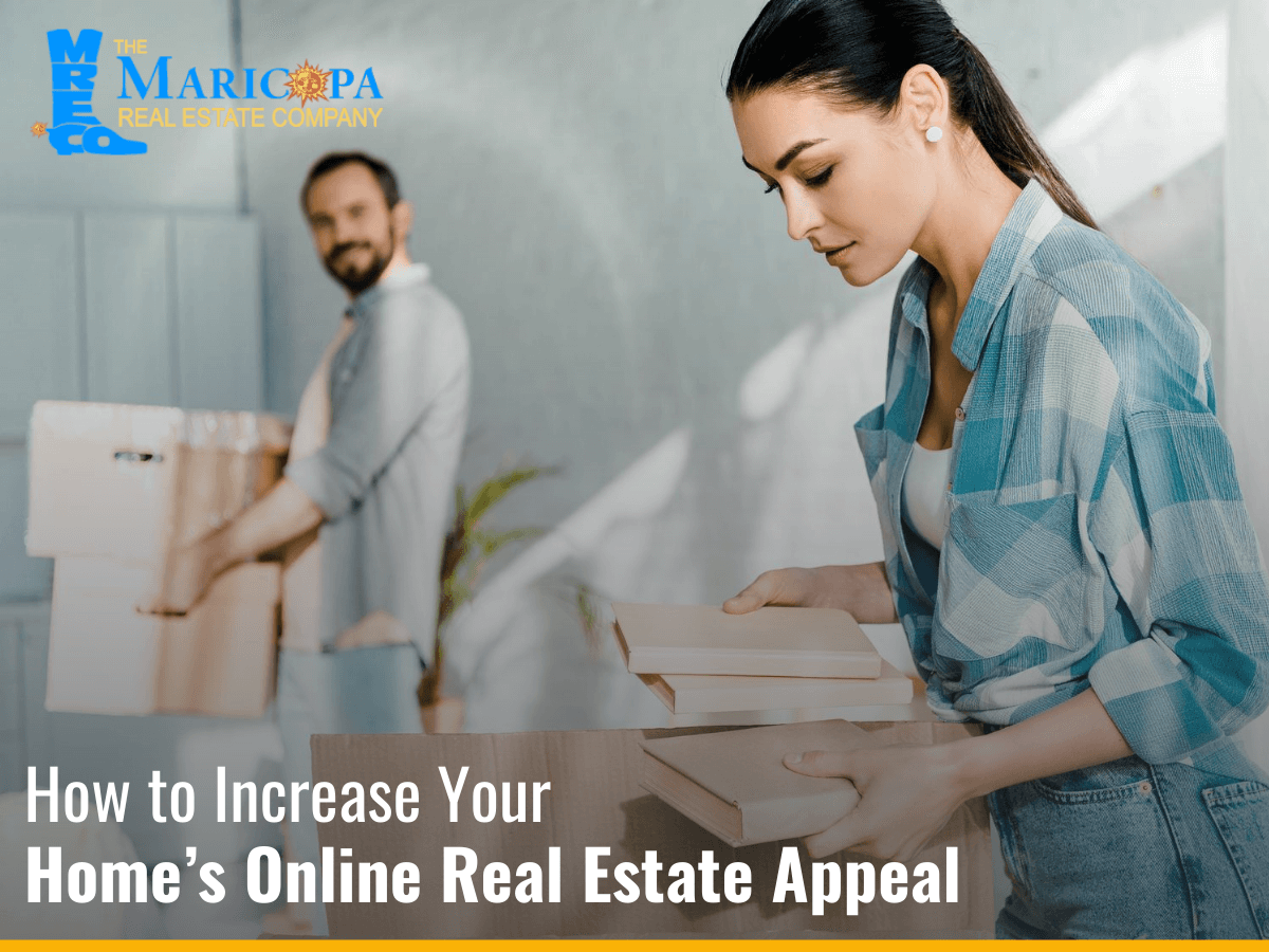 Couple Packing Books to Increase Home’s Online Real Estate Appeal